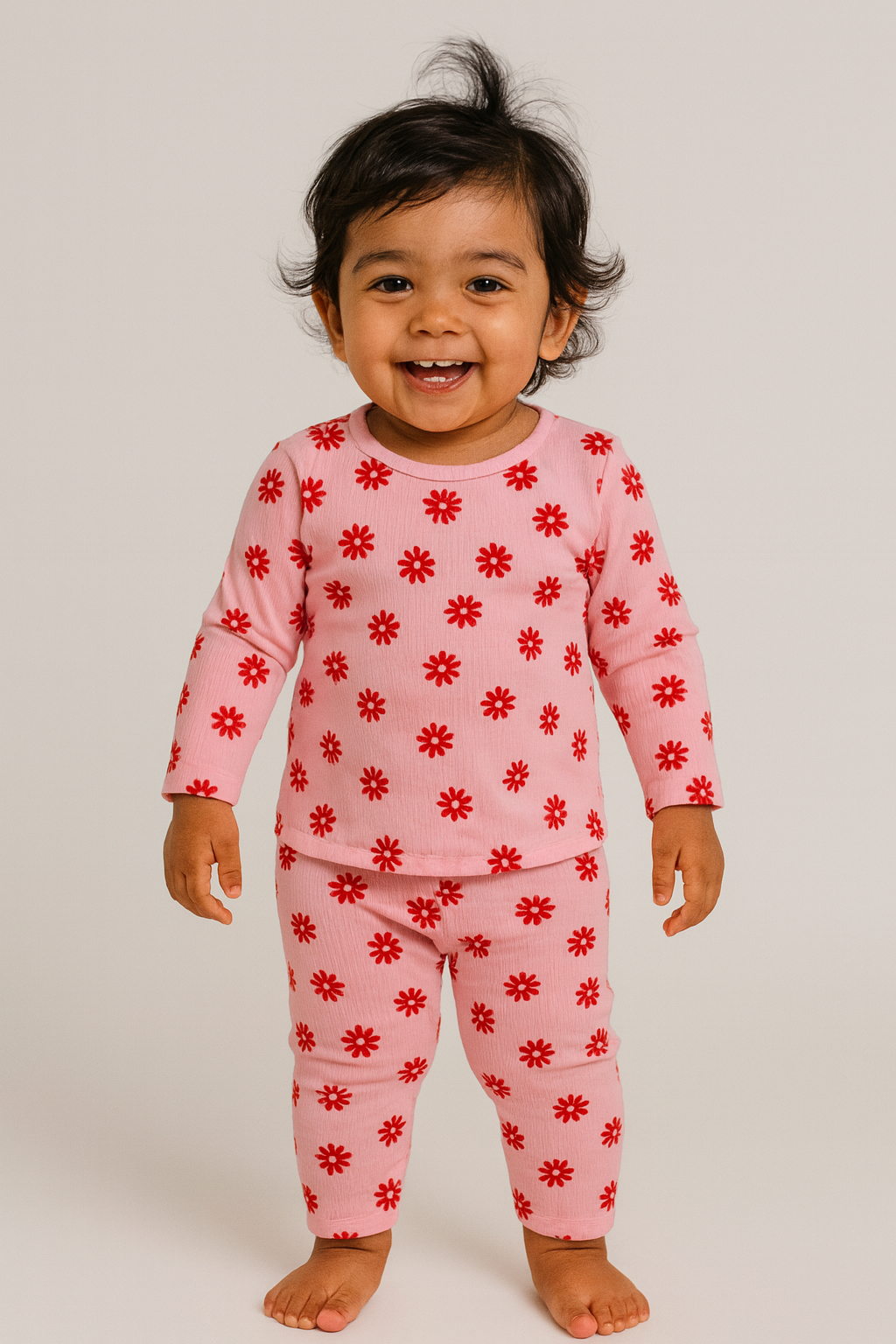 Premium Full sleeves Tshirt with Pant (Pink Sunflower)