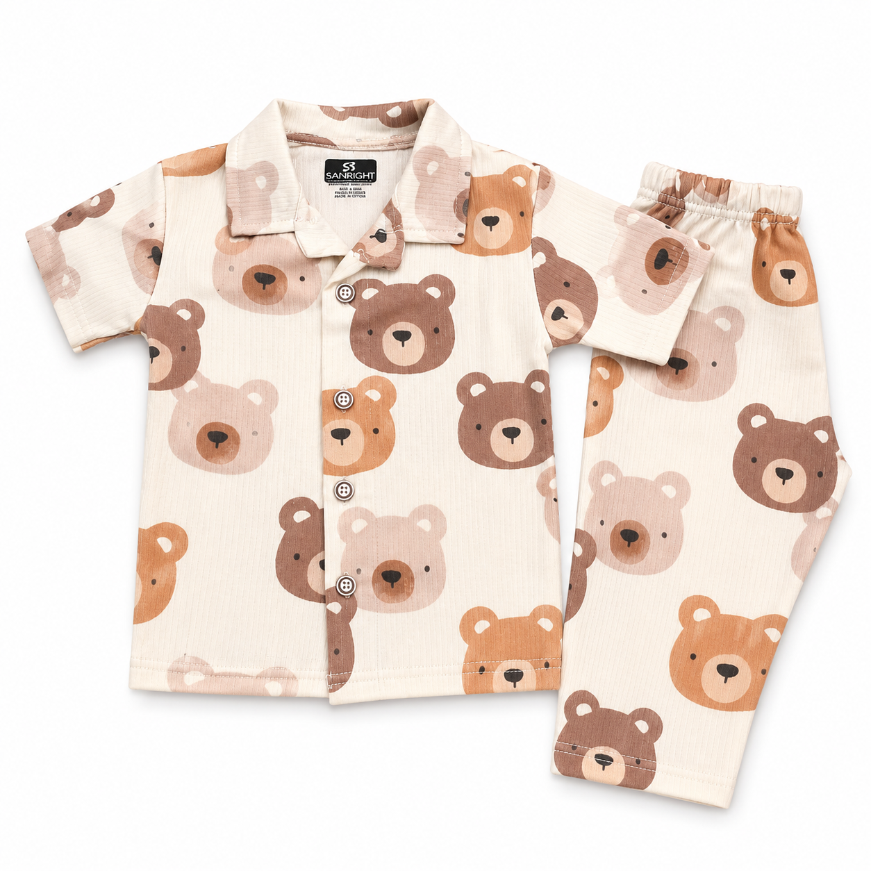 Premium Ribbed Collar Sets (Cream Big Teddy)