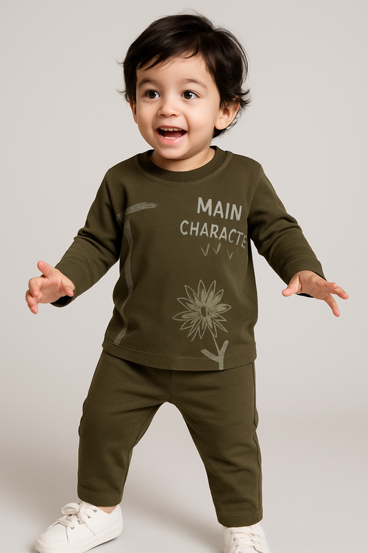 Kids’ Loungewear Winter set (Cozy Green)(2-5 Yrs)