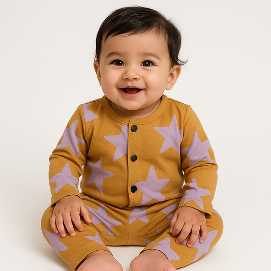 Front Open Full sleeves Cotton Tshirt with Pant (Star ✨ Again)