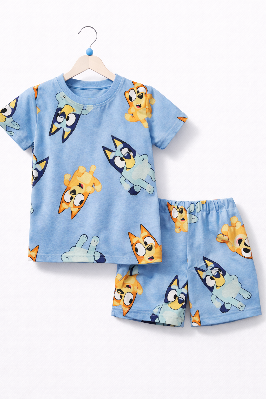 Shorts Sleeves Tshirt with Shorts sets (Blue Big blueys)