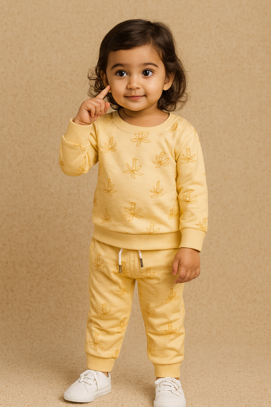 Premium Winter Full sleeves Tshirt with Pant (Calming 💛🟡 Tree)