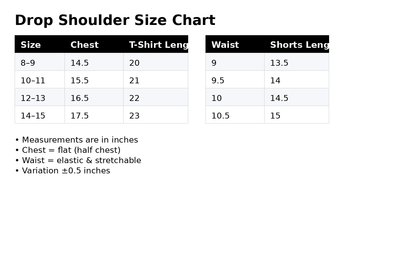 (DS003) - Drop-Shoulder Tshirt & Shorts sets (ICECUBE)