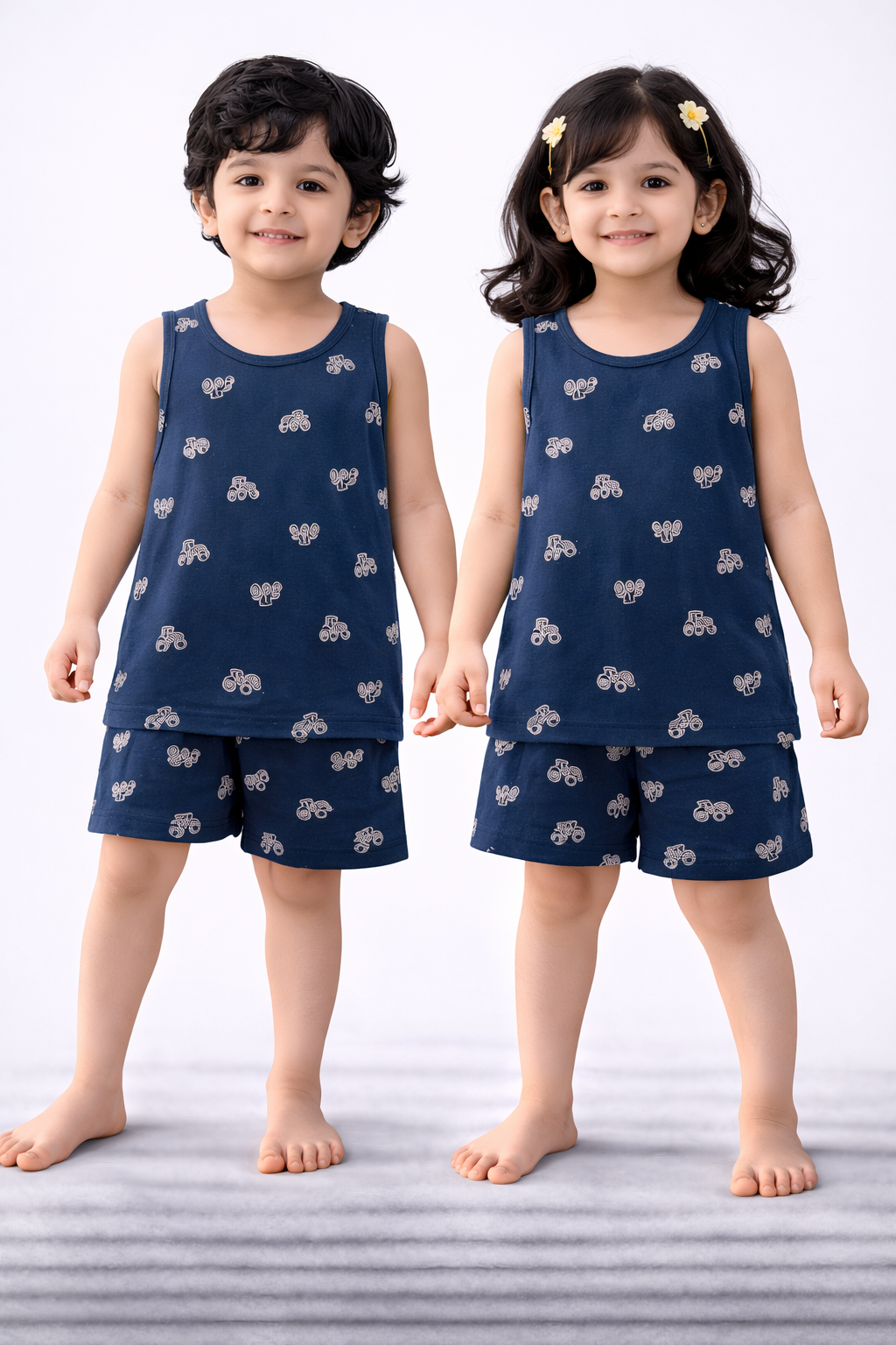 Sleeveless Shorts Sets(Farm Tractor)
