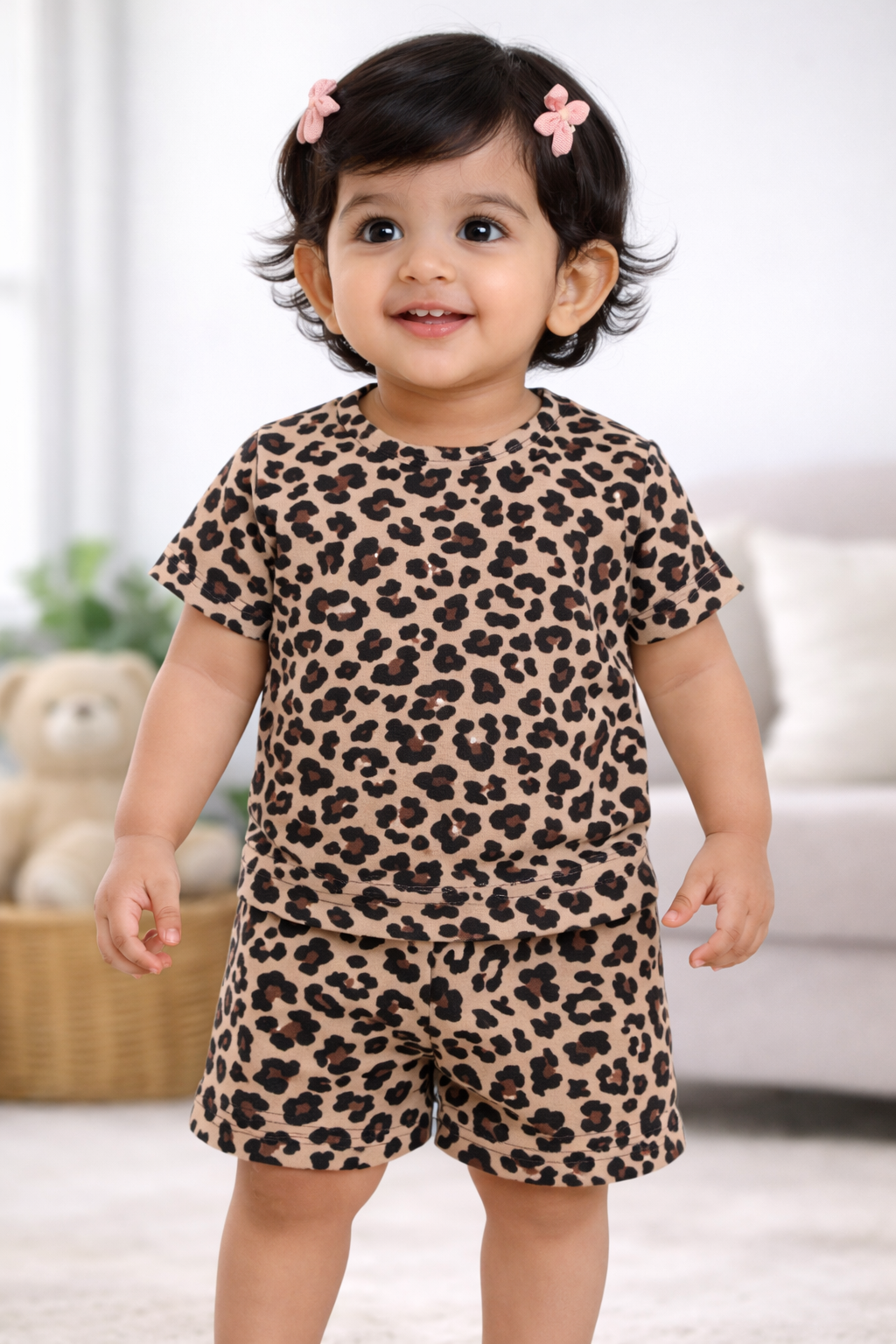 Cotton Shorts Sleeves Tshirt with Shorts Sets (Super Leo)