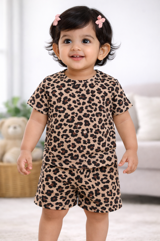 Cotton Shorts Sleeves Tshirt with Shorts Sets (Super Leo)