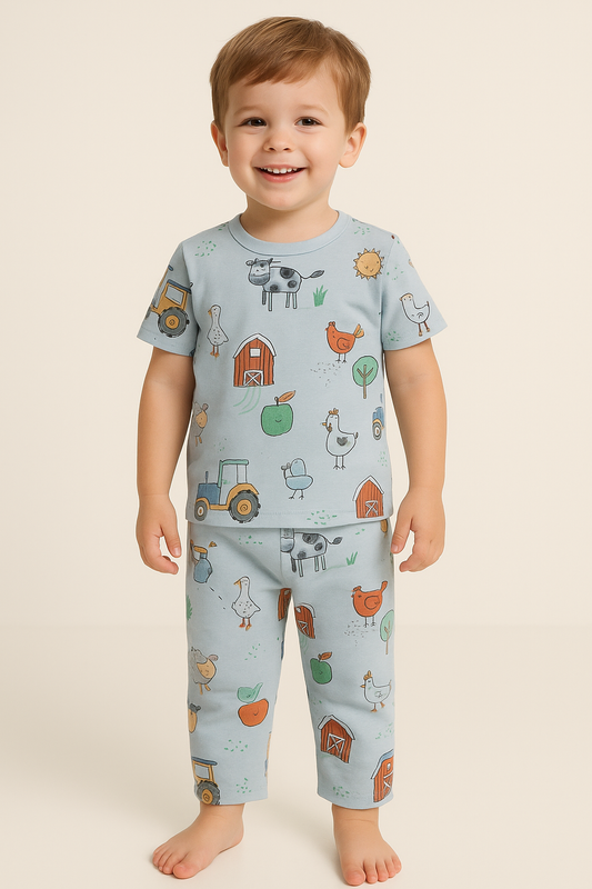 Premium Shorts sleeves Tshirt with Pant (Farm Theme)(5-7 Yrs)