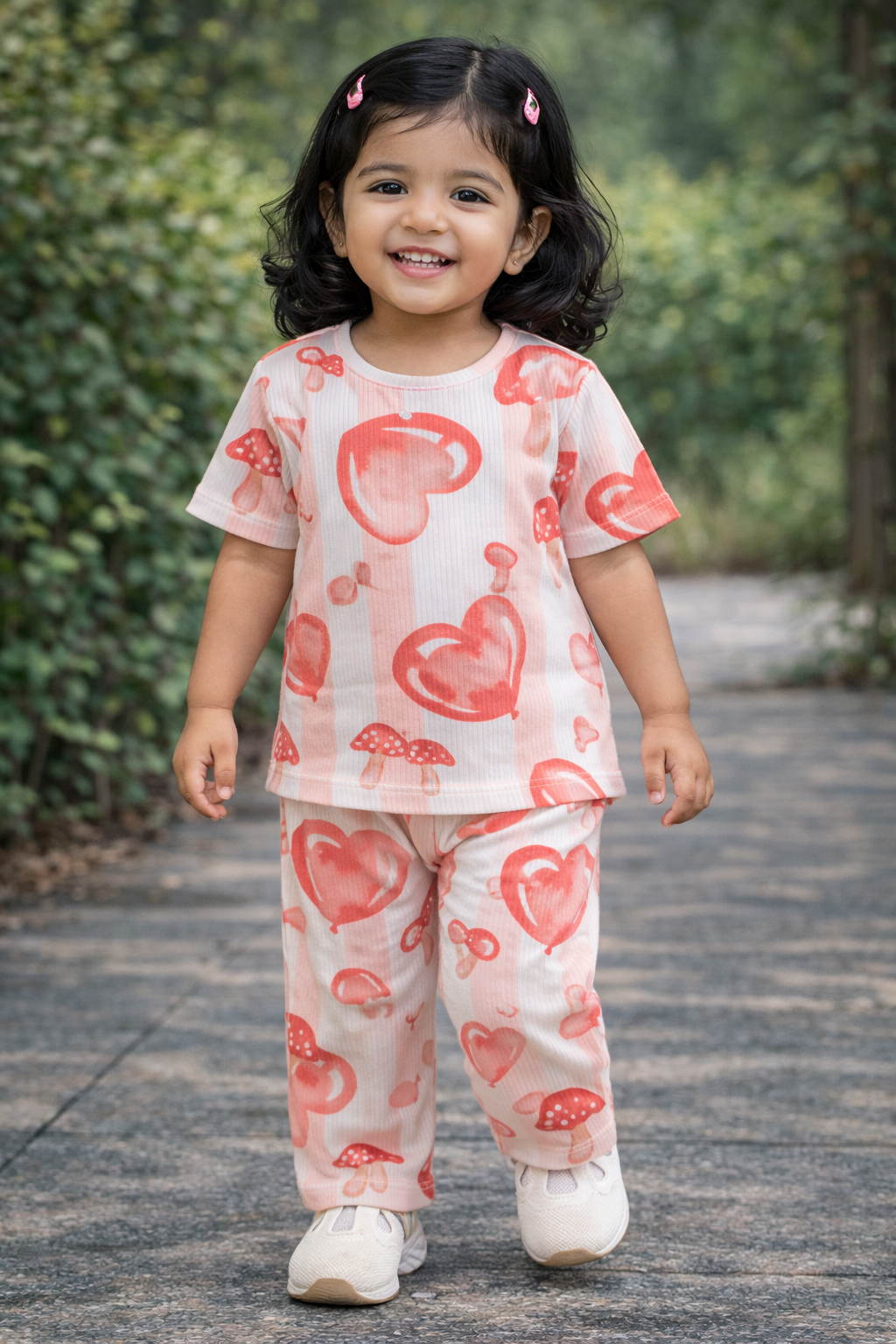 Half sleeves Tshirt with Pant (Big Heart and Teddy)