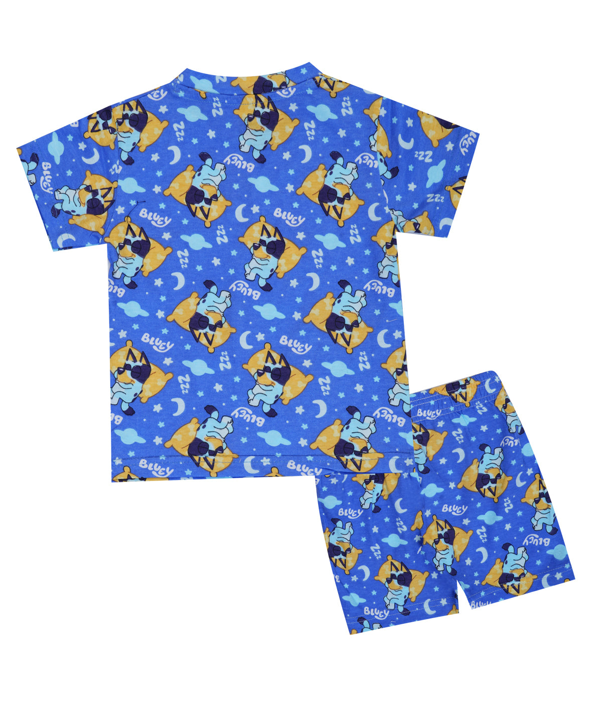 Shorts Sleeves Tshirt with Shorts Sets (Bluey Blue) - sanright