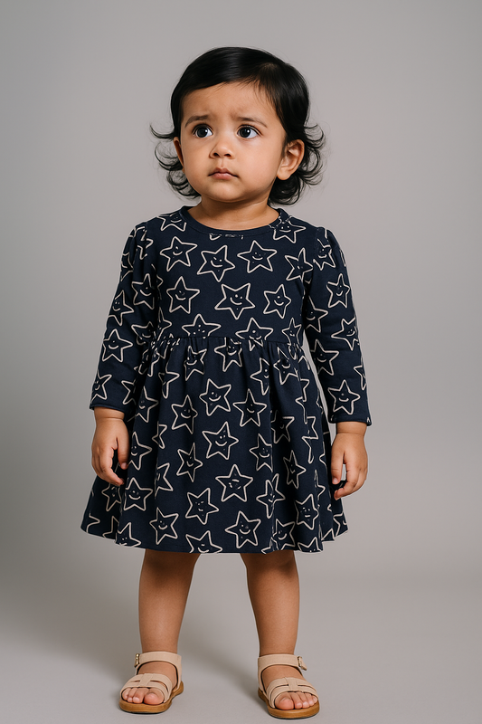 Full Sleeves BOW Frocks (Smiling Stars)