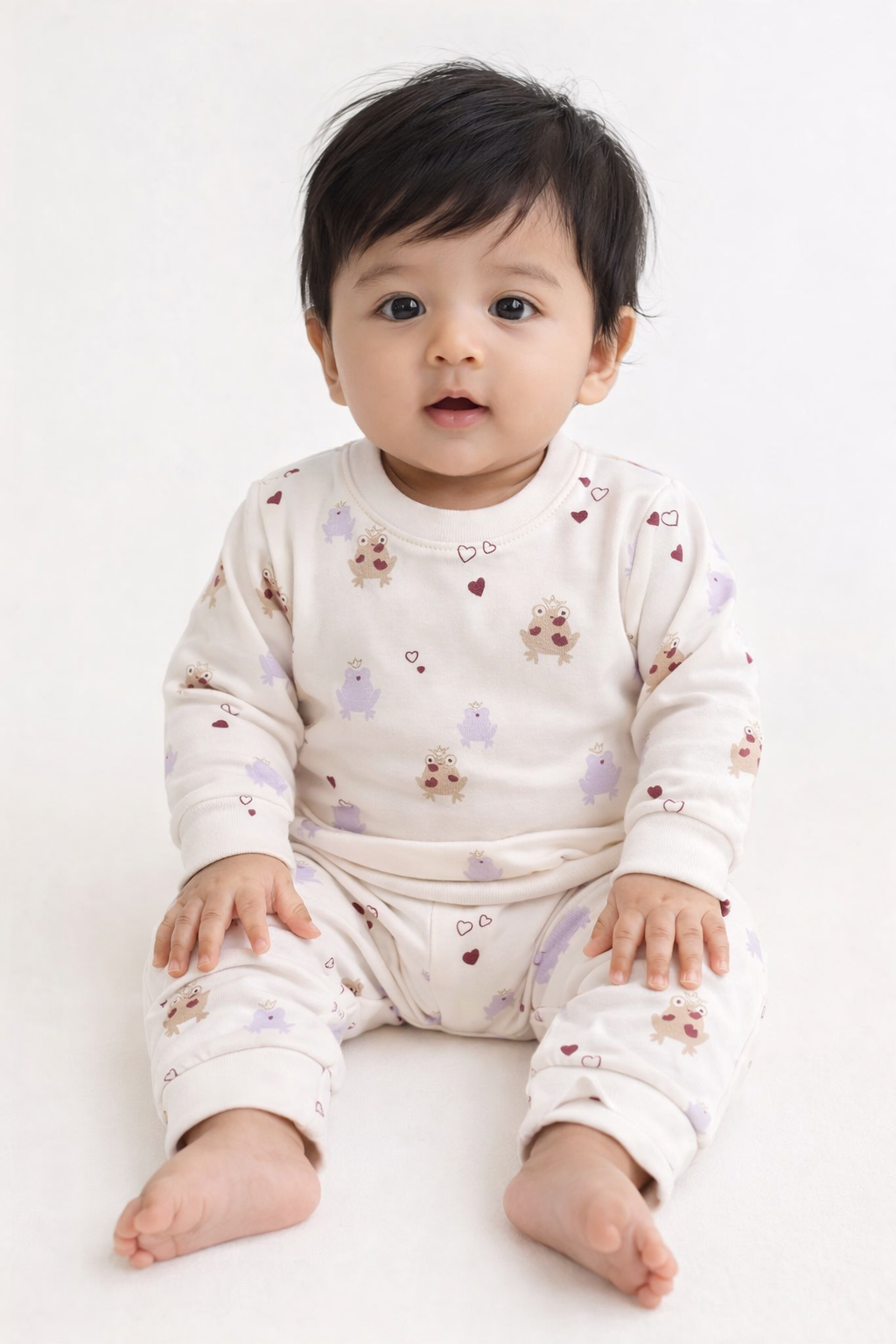 Premium Full sleeves Cotton Tshirt with Pant (Froggy 🐸)