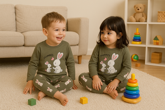 Premium Full sleeves Tshirt with Pant (MommyBabyBunny) (Yr)