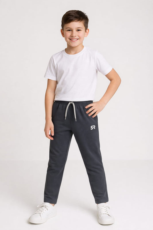 Kid's SANRIGHT SLIM -FIT Track Pant -  DARK GREY