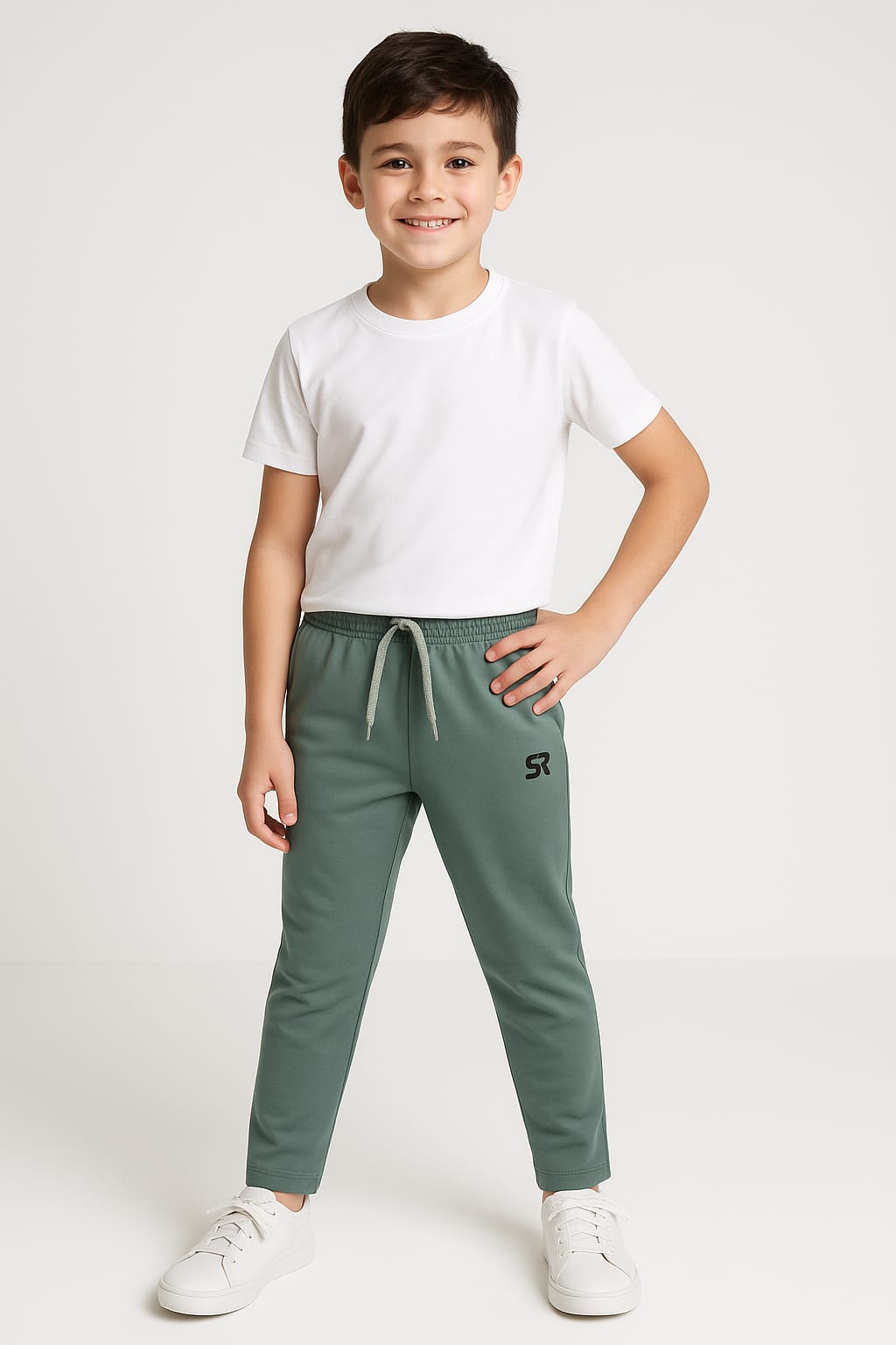 Kid's SANRIGHT SLIM -FIT Track Pant - DARK ICE BLUE