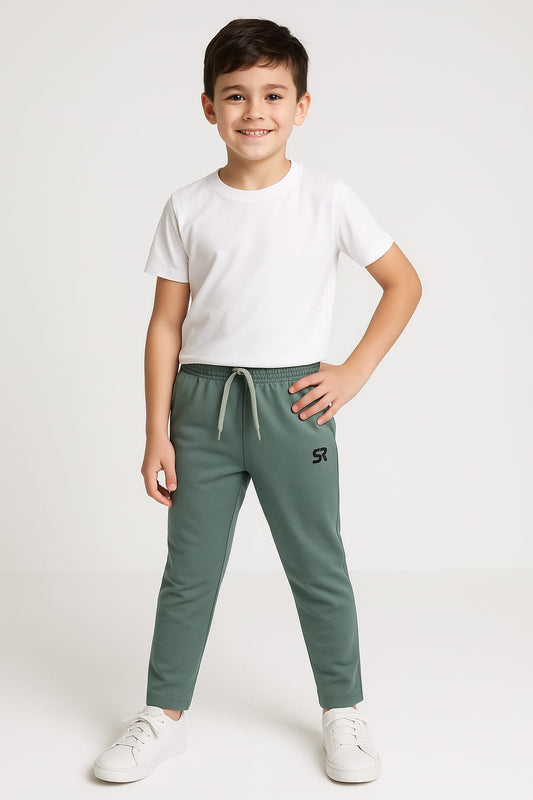 Kid's SANRIGHT SLIM -FIT Track Pant - DARK ICE BLUE