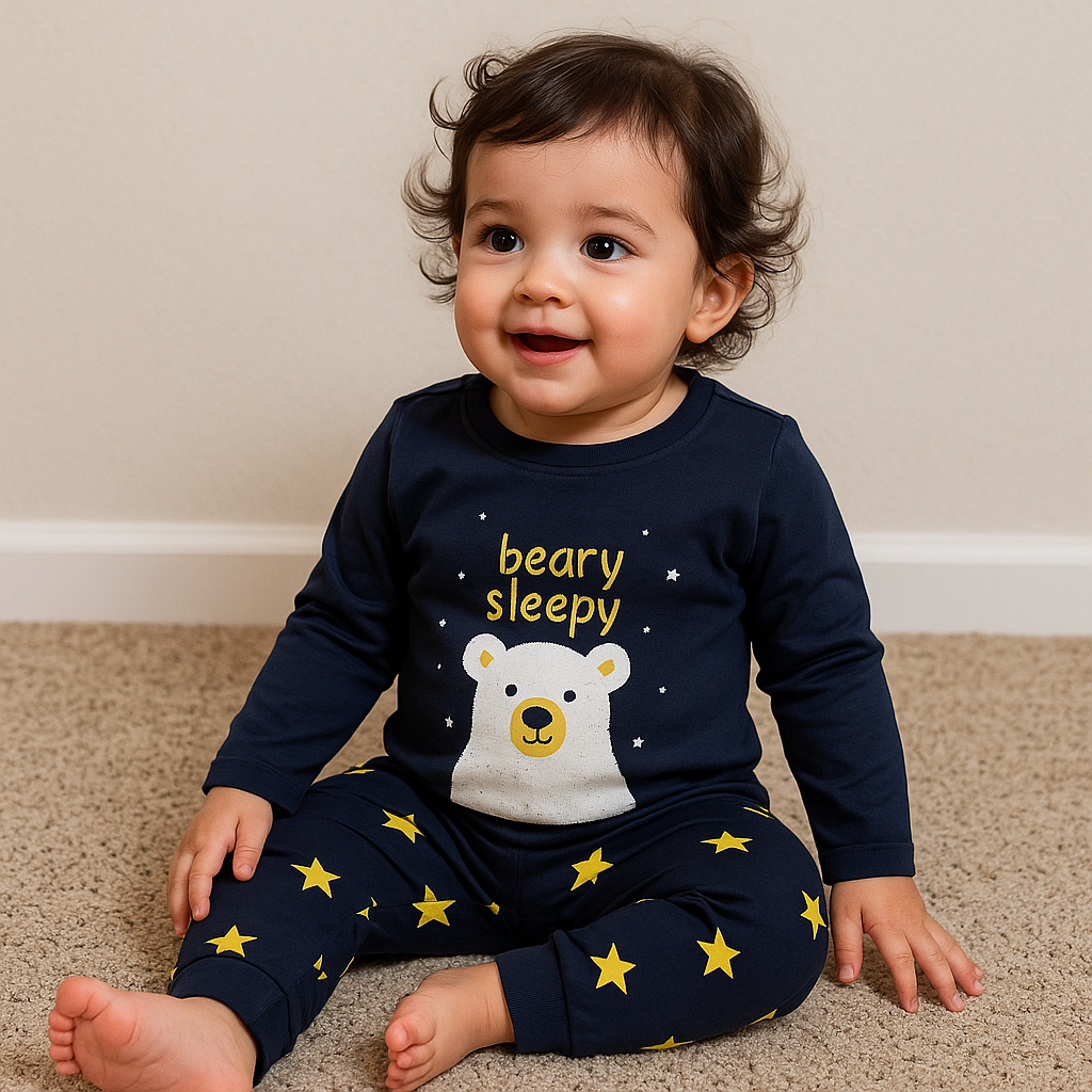 Premium Full sleeves Tshirt with Pant (Beary Sleepy) (Yr)