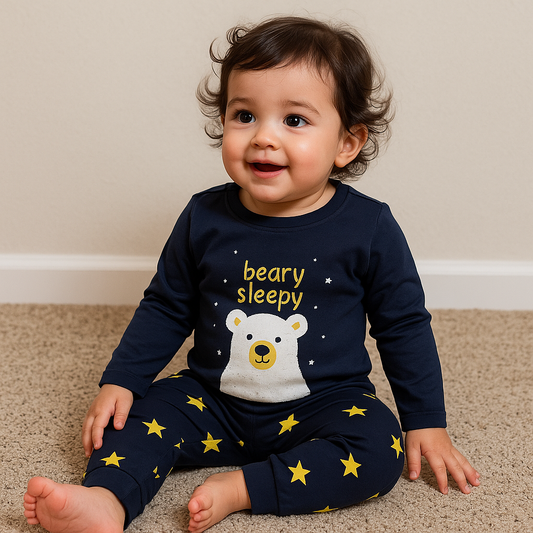 Premium Full sleeves Tshirt with Pant (Beary Sleepy) (Yr)