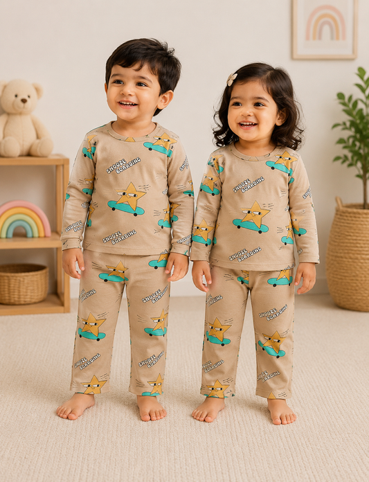 Premium Cotton  Full Sleeves T-Shirt With Pant (Snooze Boarding)