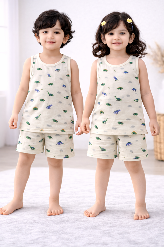 Sleeveless Shorts Sets(Distance Dinos)