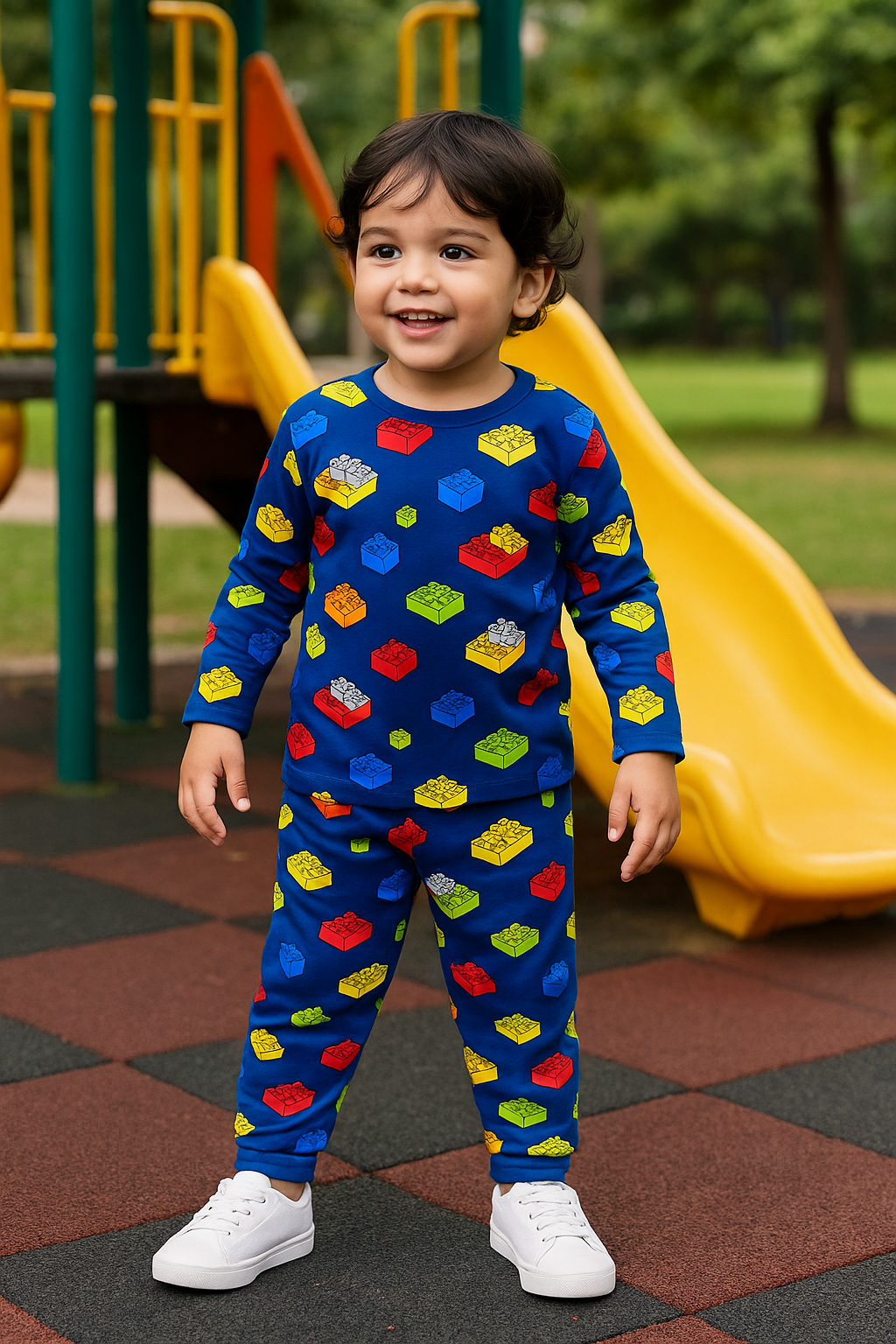 Premium Full sleeves Tshirt with Pant (Blocks) (Yr)