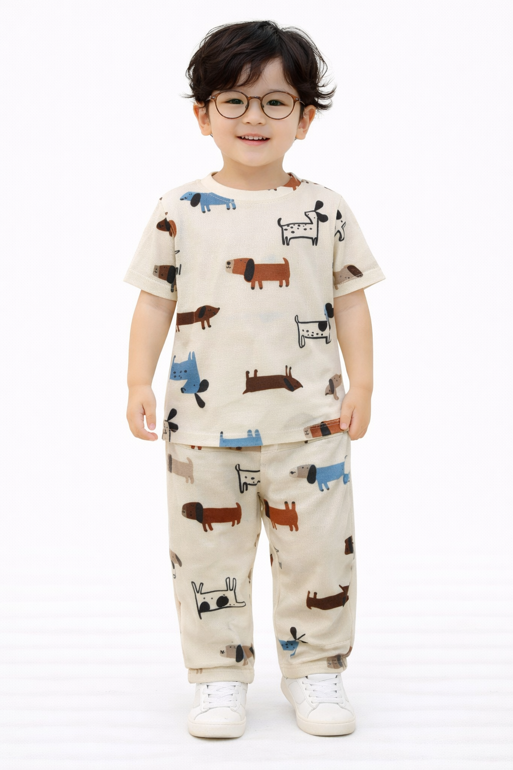 Premium Cotton Half sleeves Tshirt with Pant (Cute Animals Chit Chat)