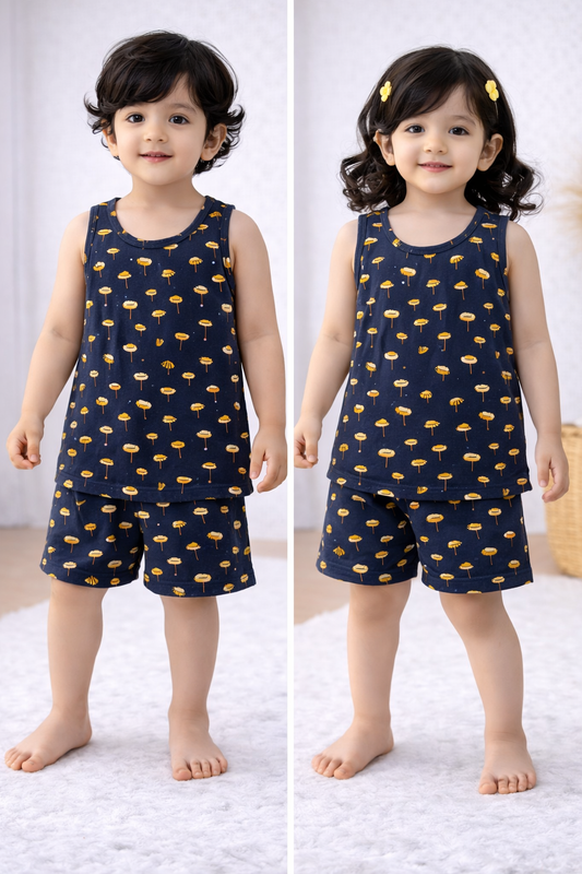 Sleeveless Shorts Sets(Umbrella Mushrooms)