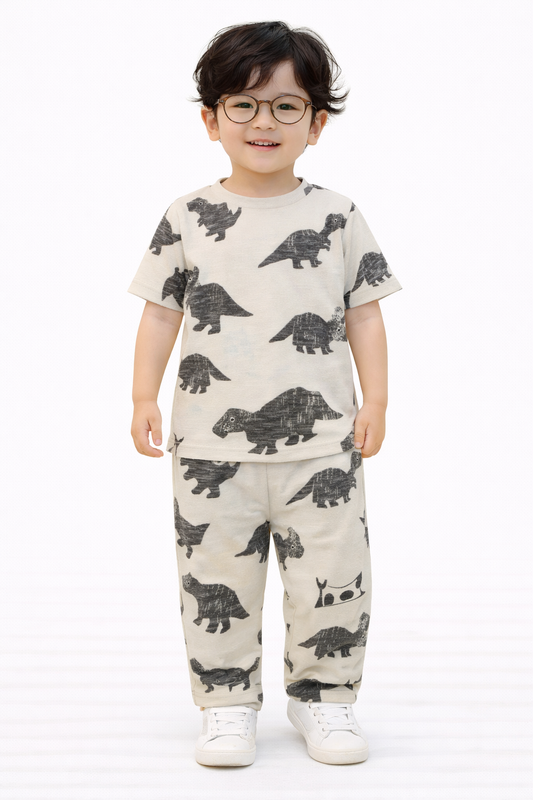 Premium Cotton Half sleeves Tshirt with Pant (Shadow Animals 2.0)
