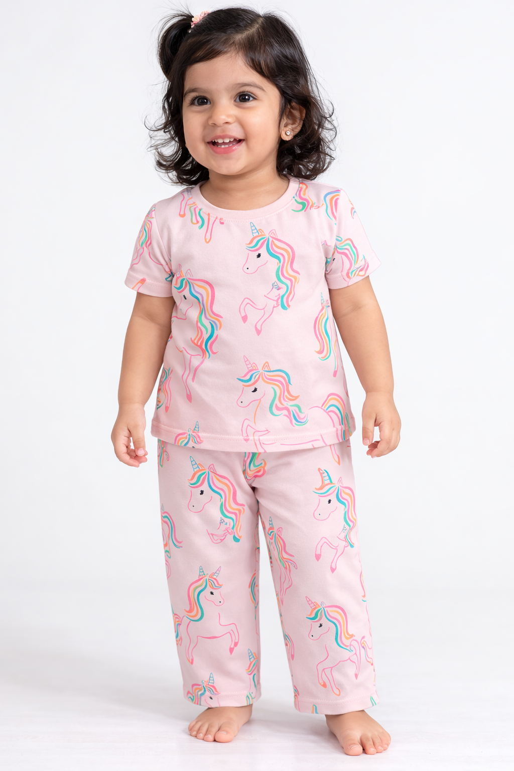 Premium Cotton Half sleeves Tshirt with Pant (Hairy Unicorn)