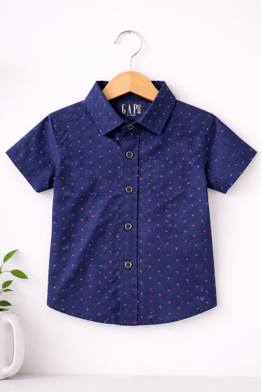 Airport - Premium Casual Cotton Front open Shirt (Dark Navy)
