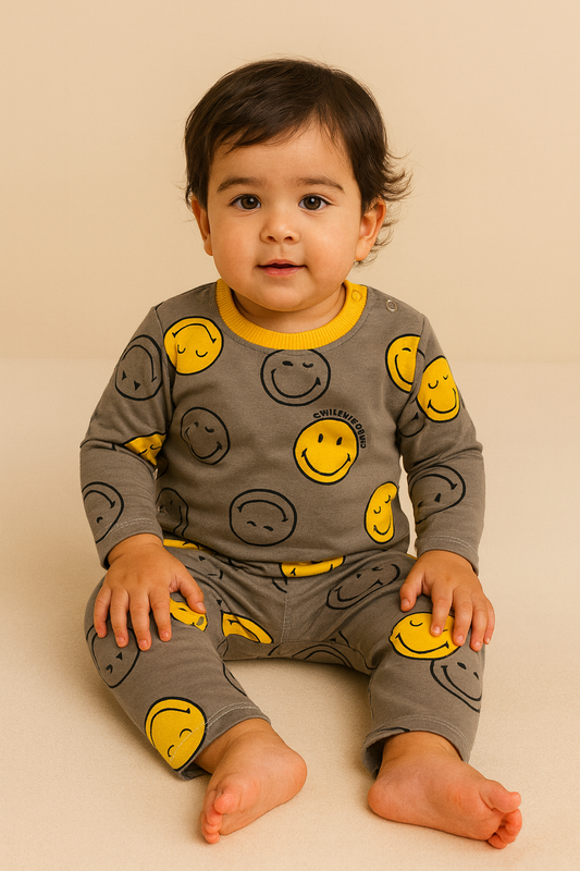 INFANT Kids’ Loungewear Winter set  (Smileys 😊) (Fleece)
