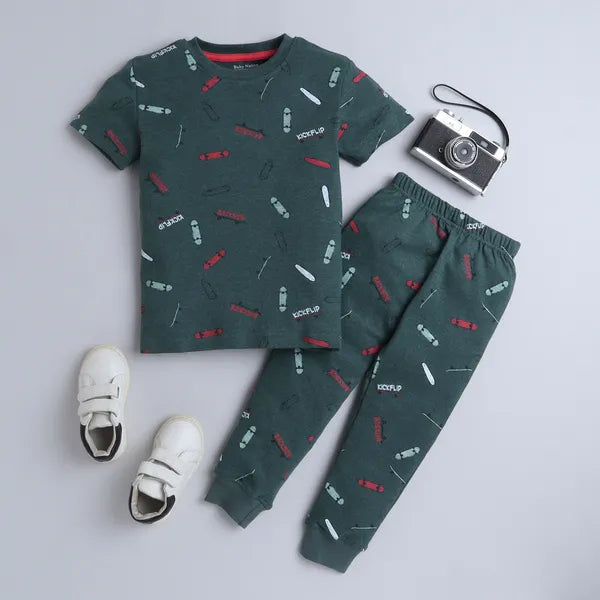 Cozy Comfort: Kids’ Loungewear Pant Set SKATING THEME - sanright