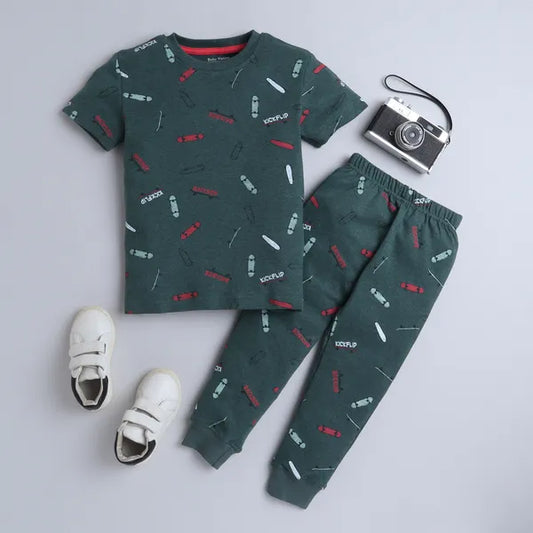 Cozy Comfort: Kids’ Loungewear Pant Set SKATING THEME - sanright
