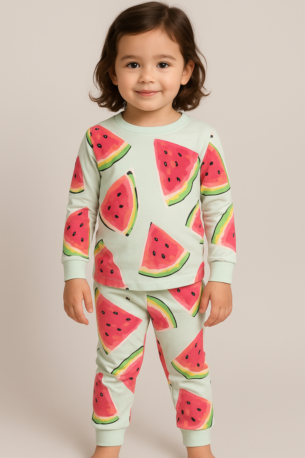 Premium Full sleeves Tshirt with Pant (Watermelon Beauty)(5-10 Yrs)