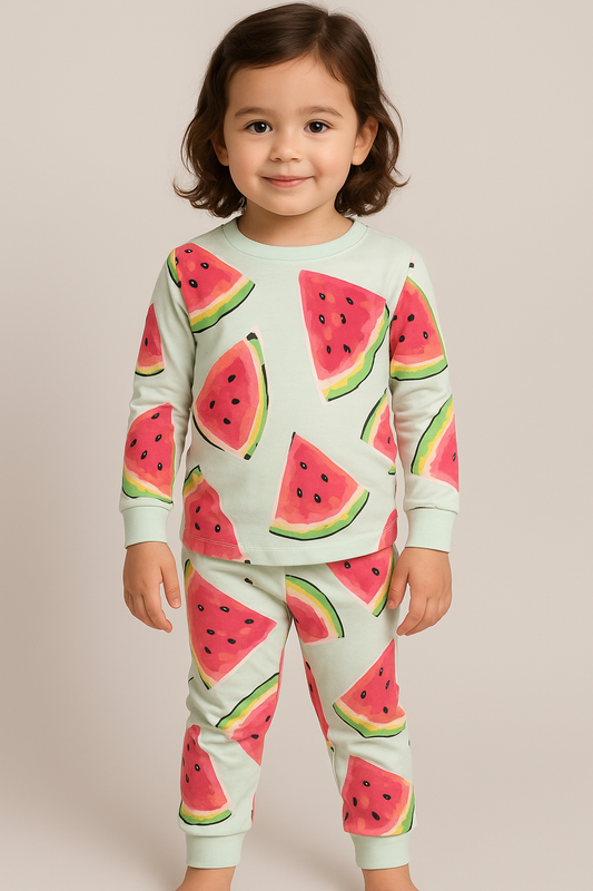 Premium Full sleeves Tshirt with Pant (Watermelon Beauty)(5-10 Yrs)