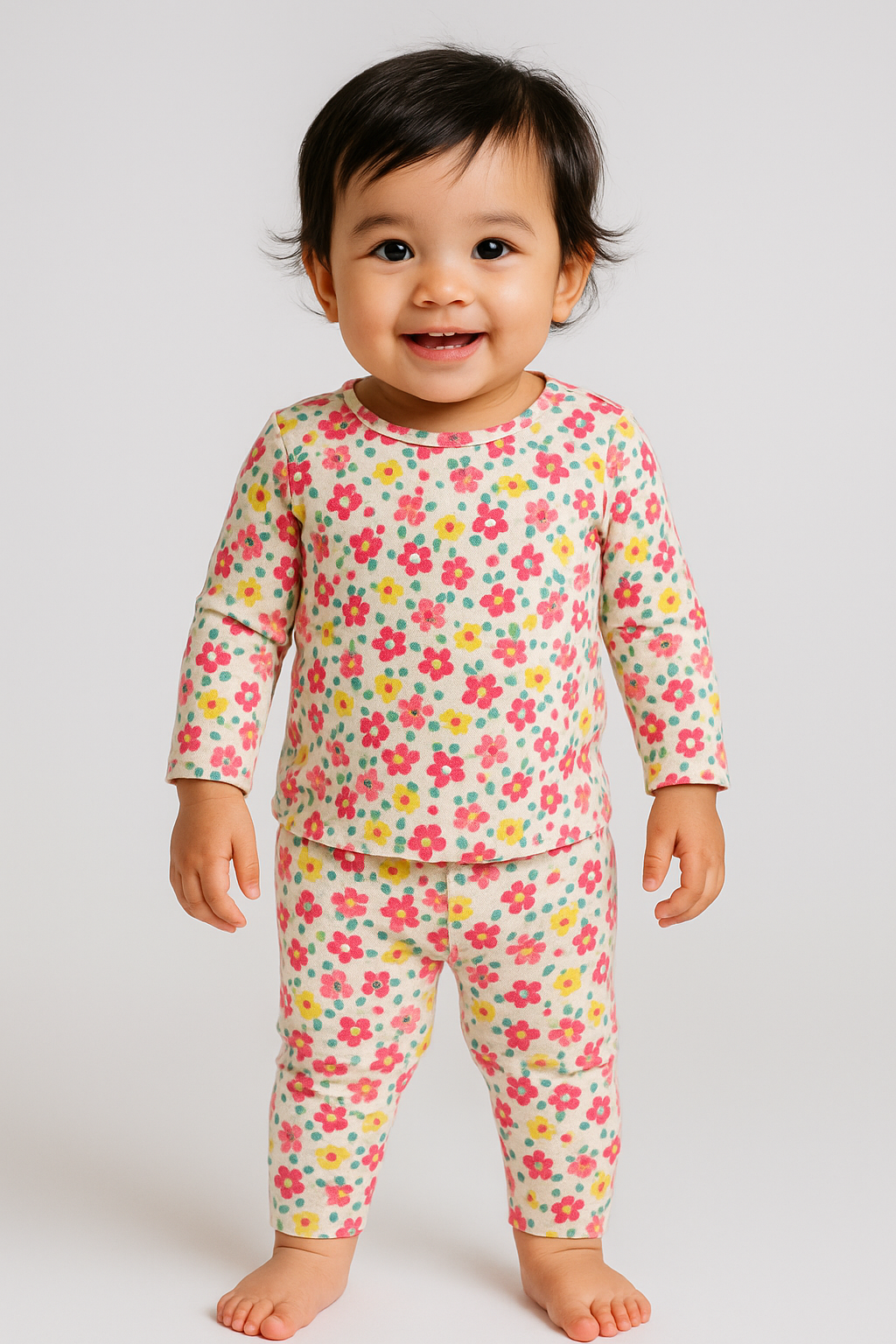 Premium Full sleeves Tshirt with Pant (Tiny Flowers 2.0)