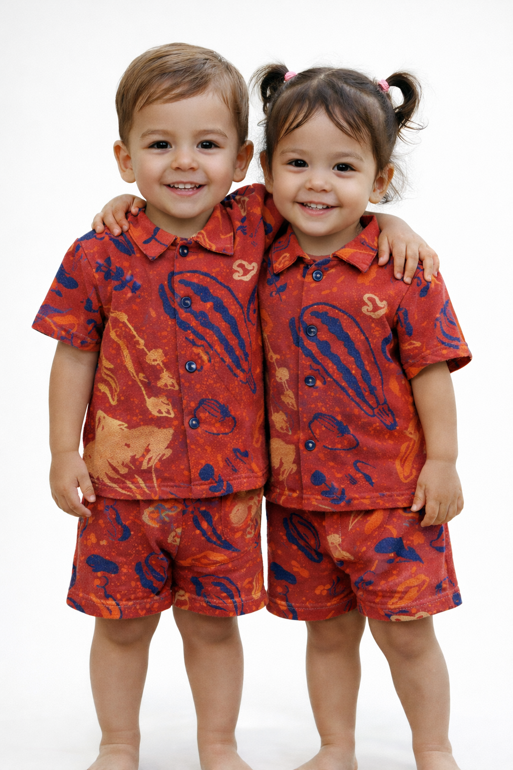 POLO Front open Tshirt with Shorts Sets (Messy Day)