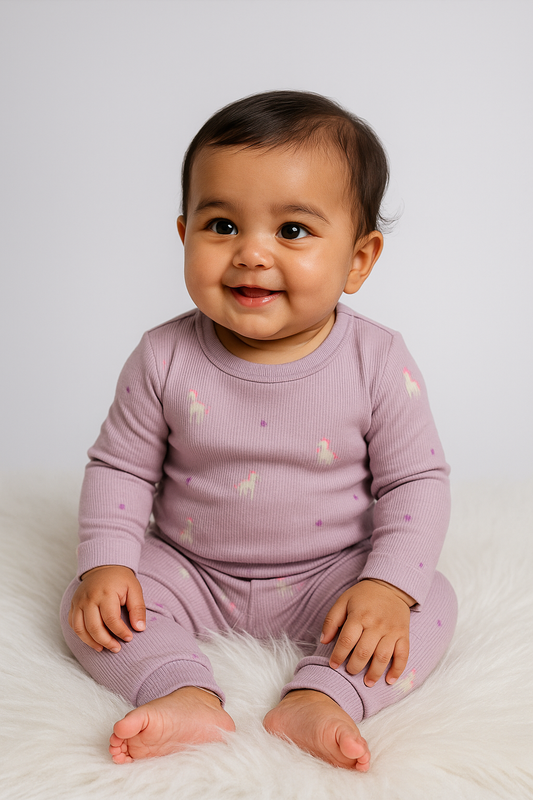 Premium Full sleeves Ribbed Tshirt with Pant (Unicorn Queen)