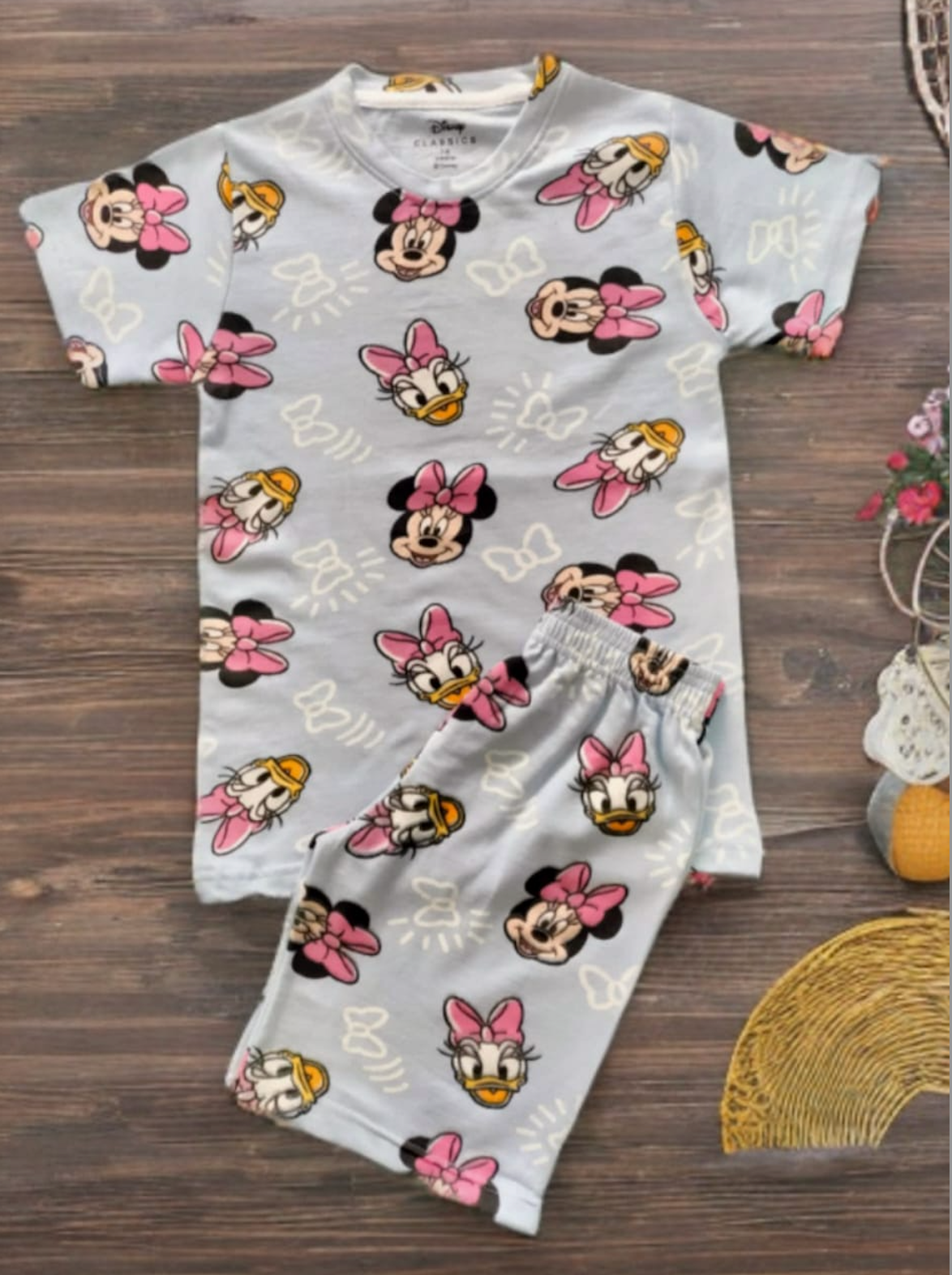 Shorts Sleeves Tshirt with Shorts Sets (Minnie& Daisy) - sanright