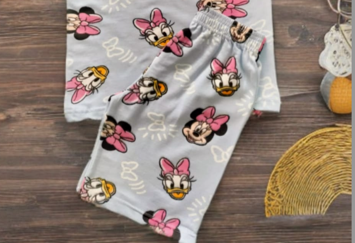 Shorts Sleeves Tshirt with Shorts Sets (Minnie& Daisy) - sanright