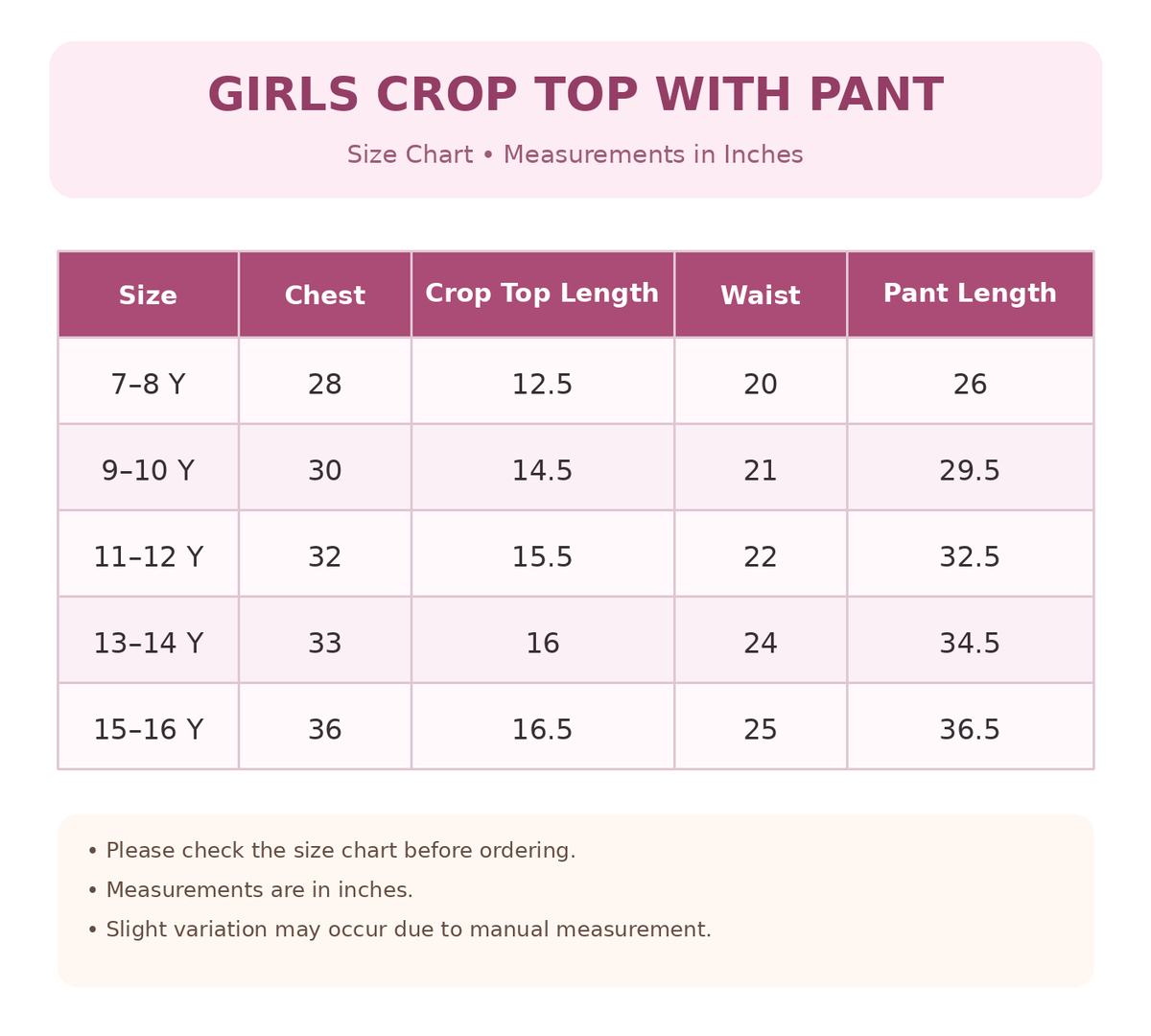 Girl's Crop Top With Pant (Blue Bows)