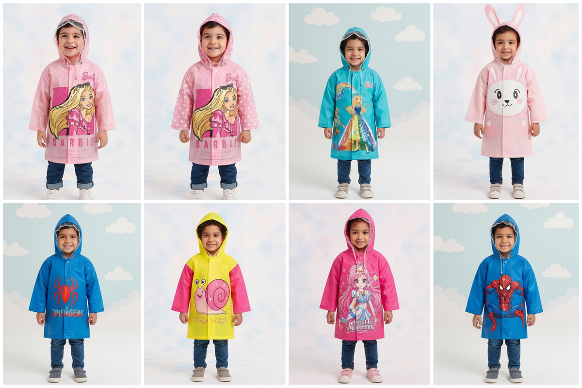 Mustard Avenger Kids' Raincoat  (Gold - Marvel Avenger) (2-3 Yrs)