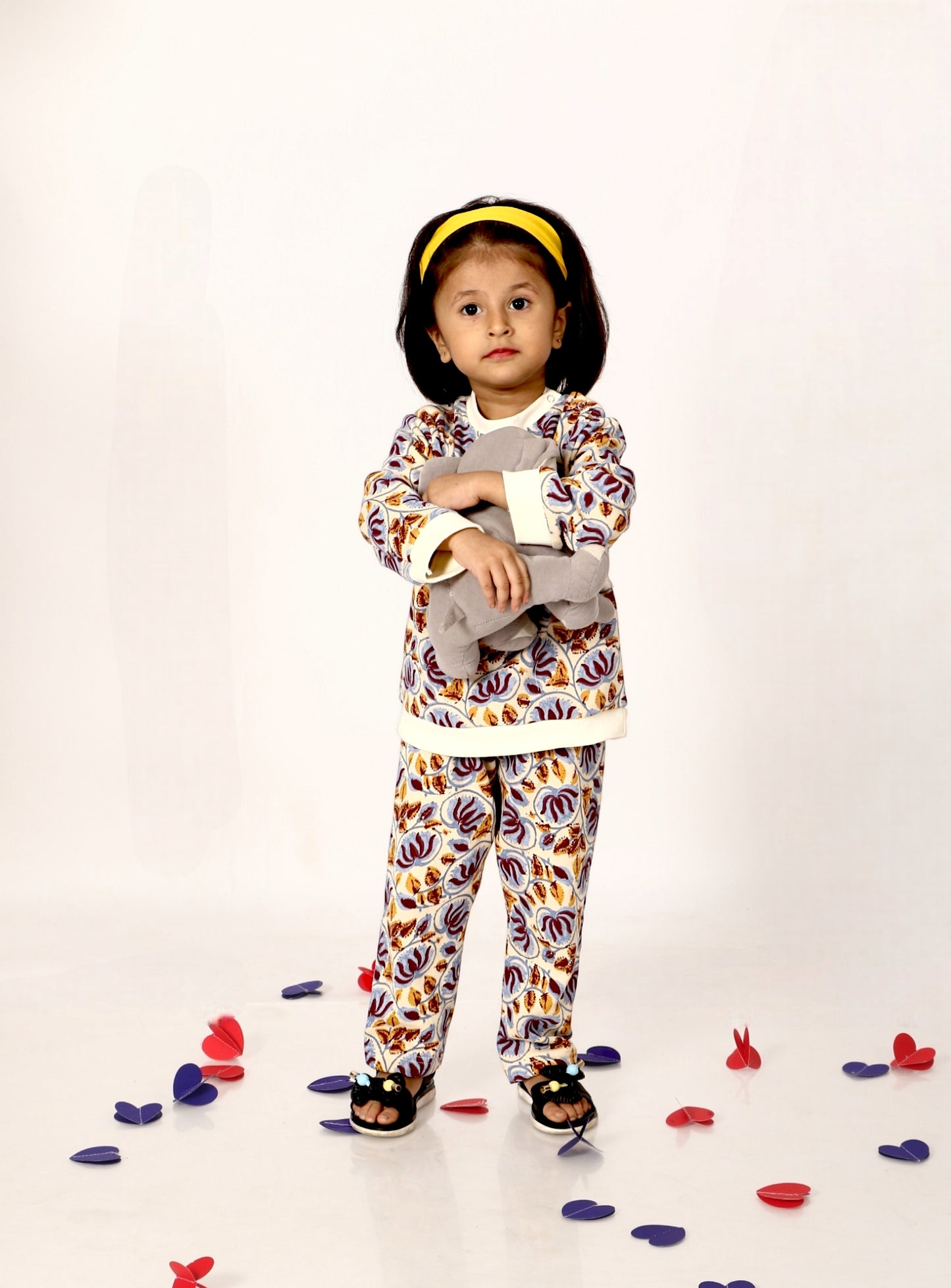 Cozy Comfort: Kids’ Loungewear Winter set (Leaf Printed)