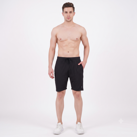 SANRIGHT SHORTS LYCRA FOURWAY- BLACK