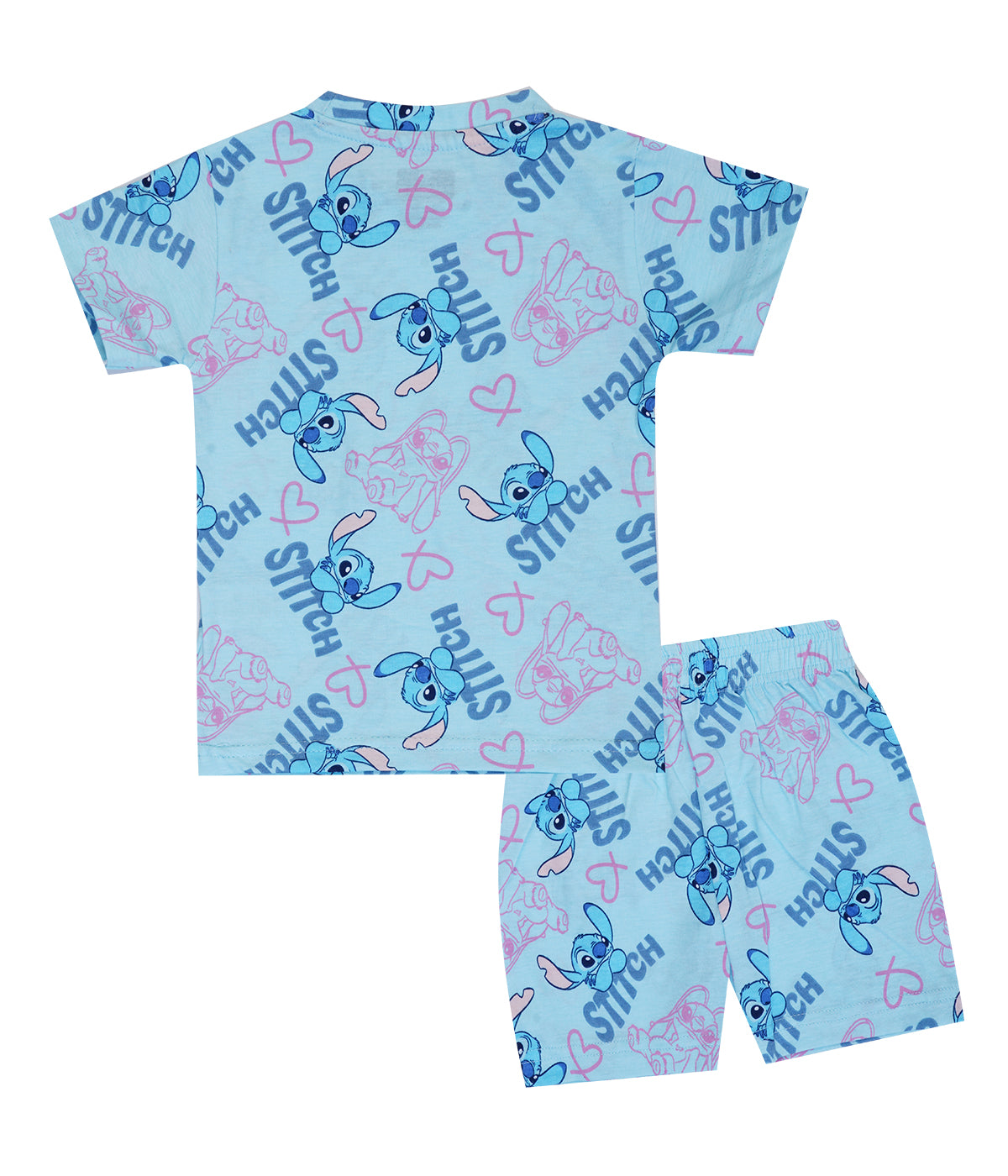Shorts Sleeves Tshirt with Shorts Sets (Bluey Stitch) - sanright