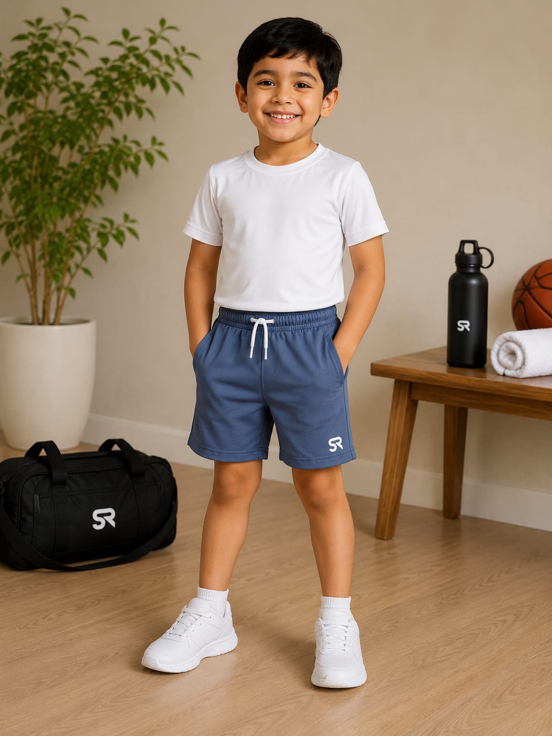 Boys 4-Way Stretch Lycra Micro Shorts |  Navy