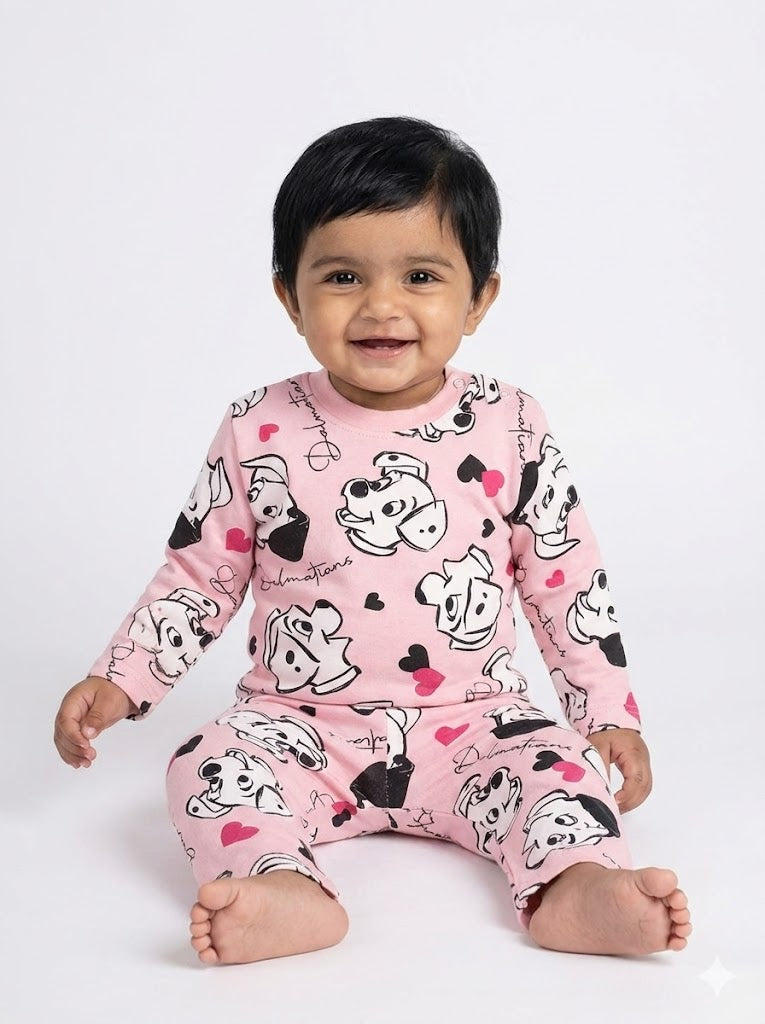 INFANT Kids’ Loungewear Winter set  (Pink PUP) (Fleece)