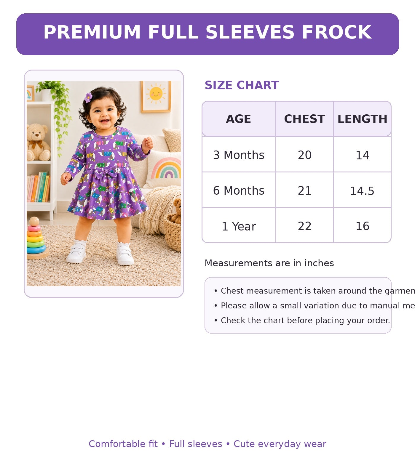 Full Sleeves Frocks with Shoulder Buttons (Multicolor Hibiscus Flower)
