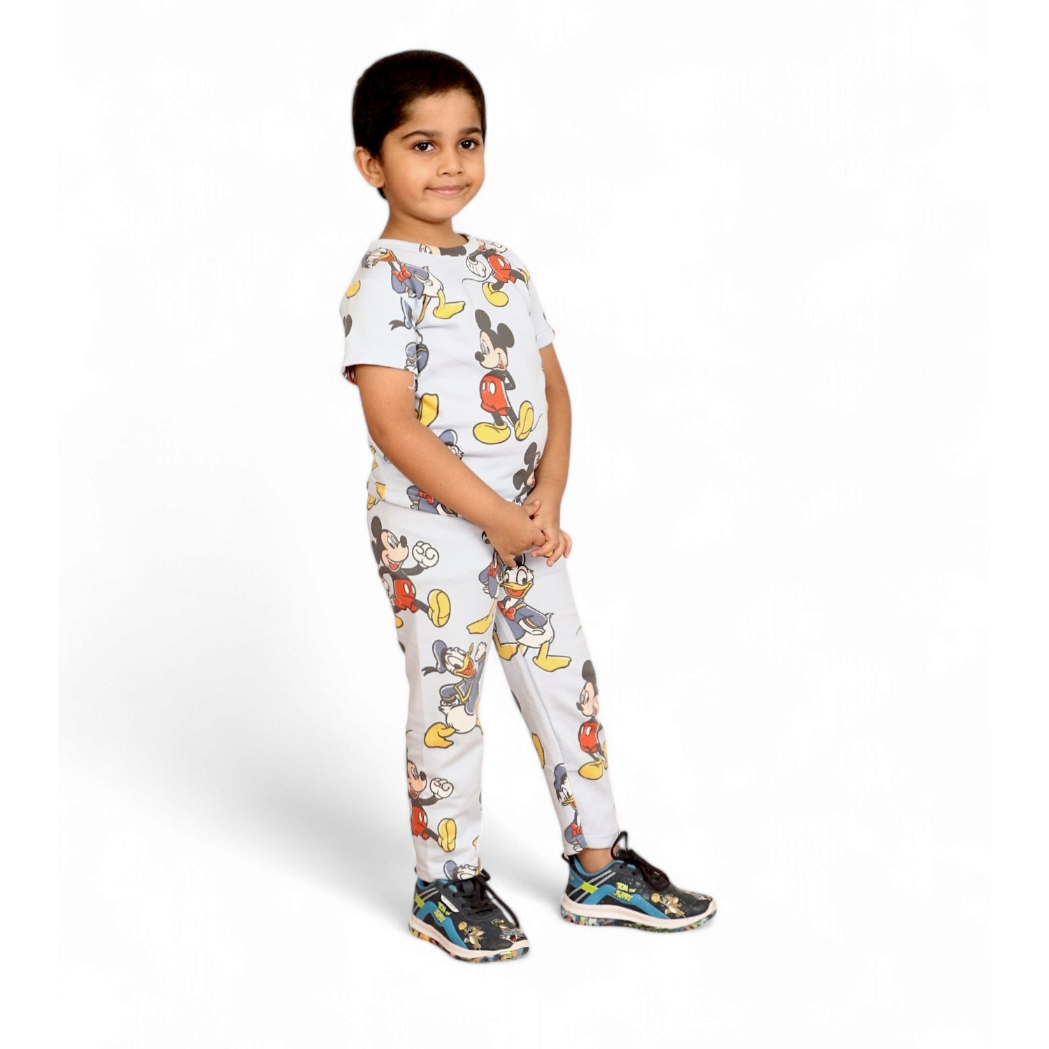 Half Sleeves Pajama Set (Blue Micky) - sanright