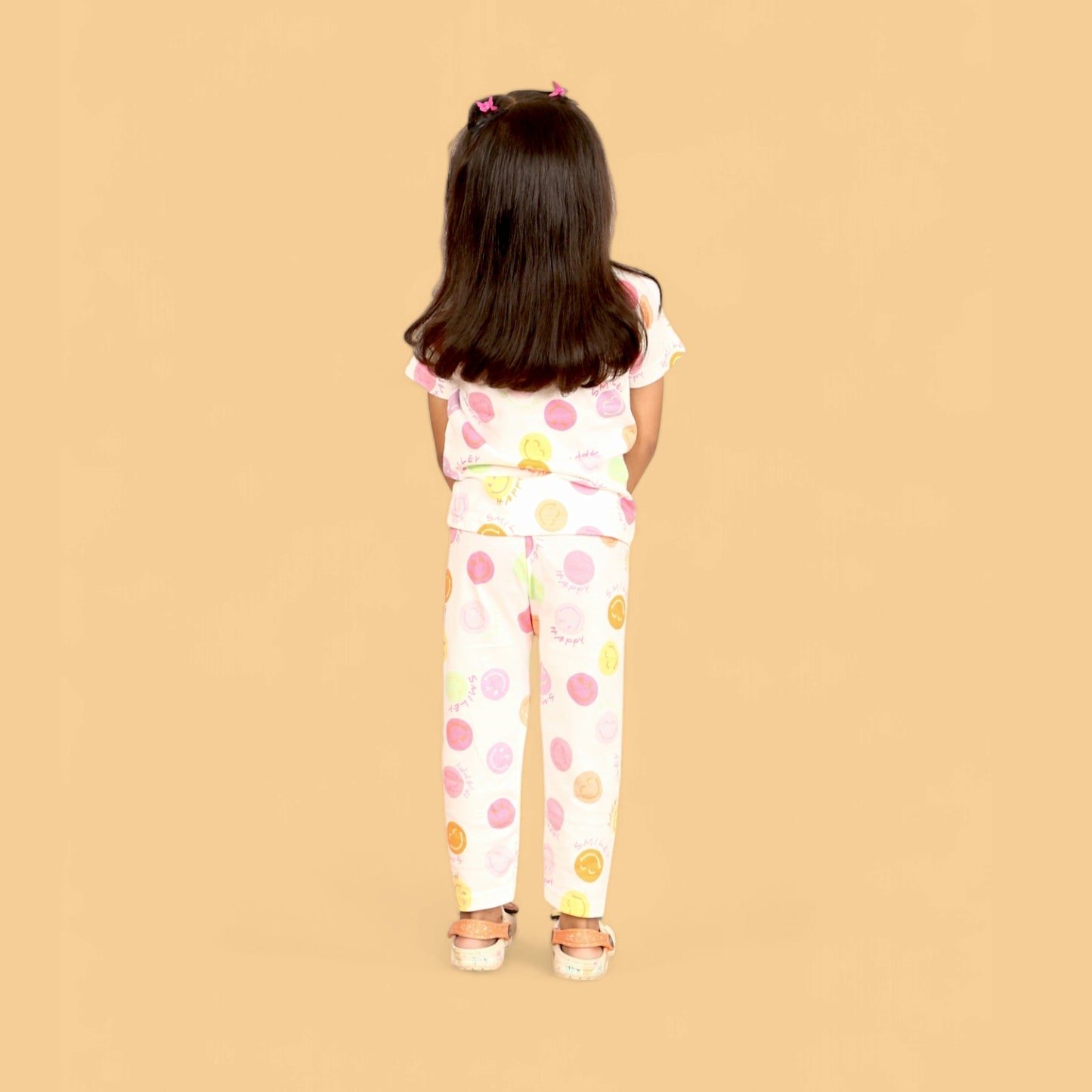 Half Sleeves Pajama Set (Smiley) - sanright