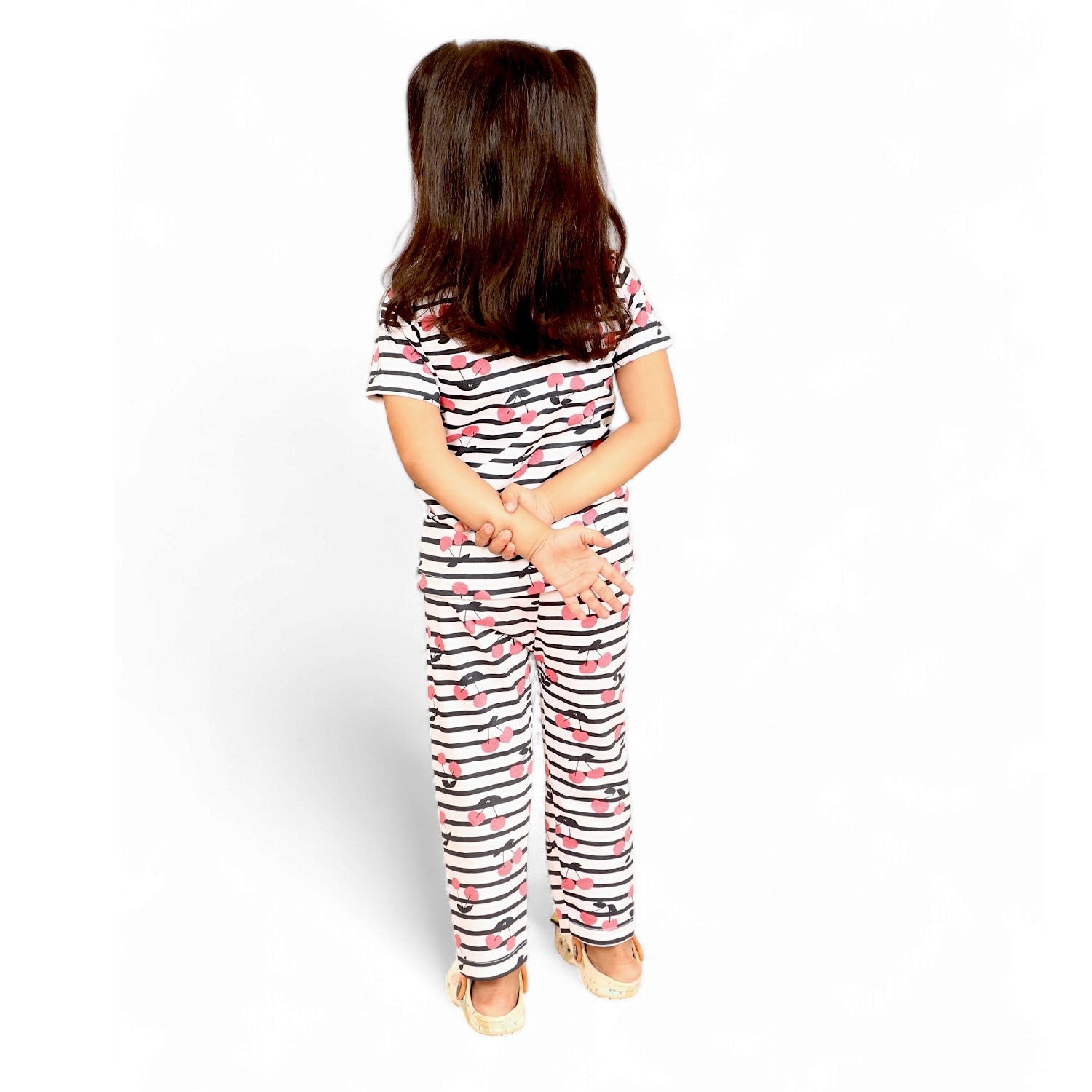Half Sleeves Pajama Set (Cherry) - sanright